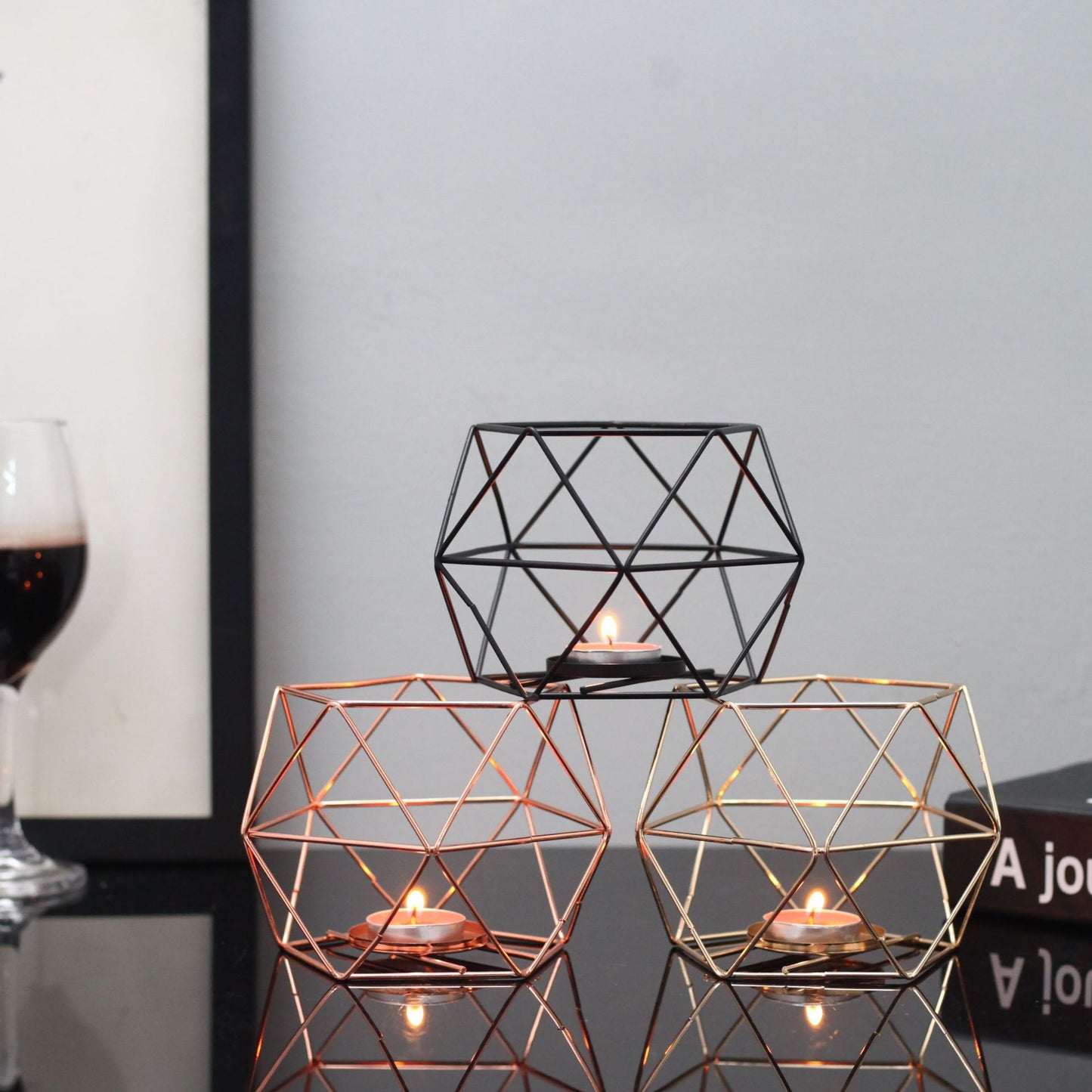 Geometric Iron Candlestick