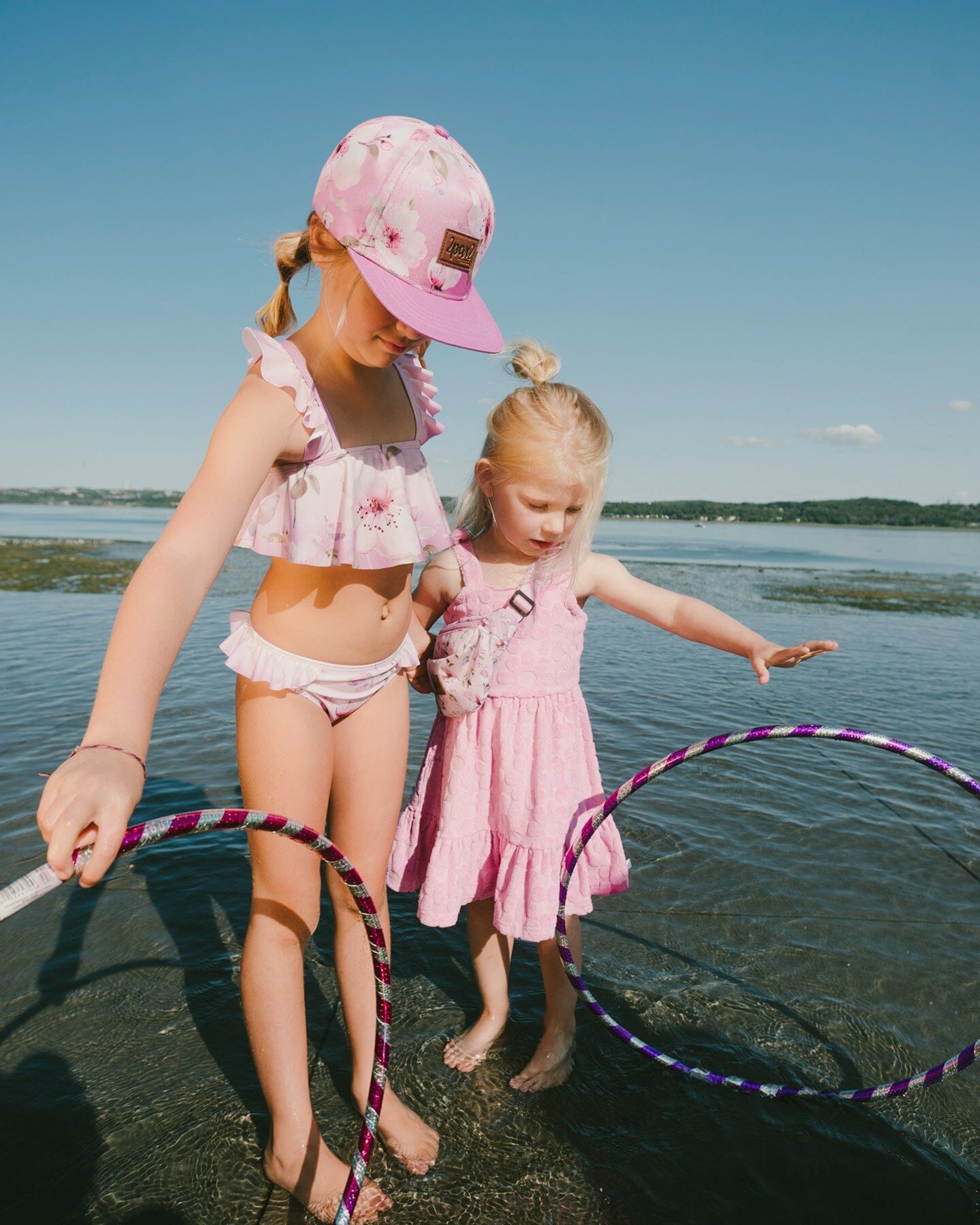Cap Purple Flower Print