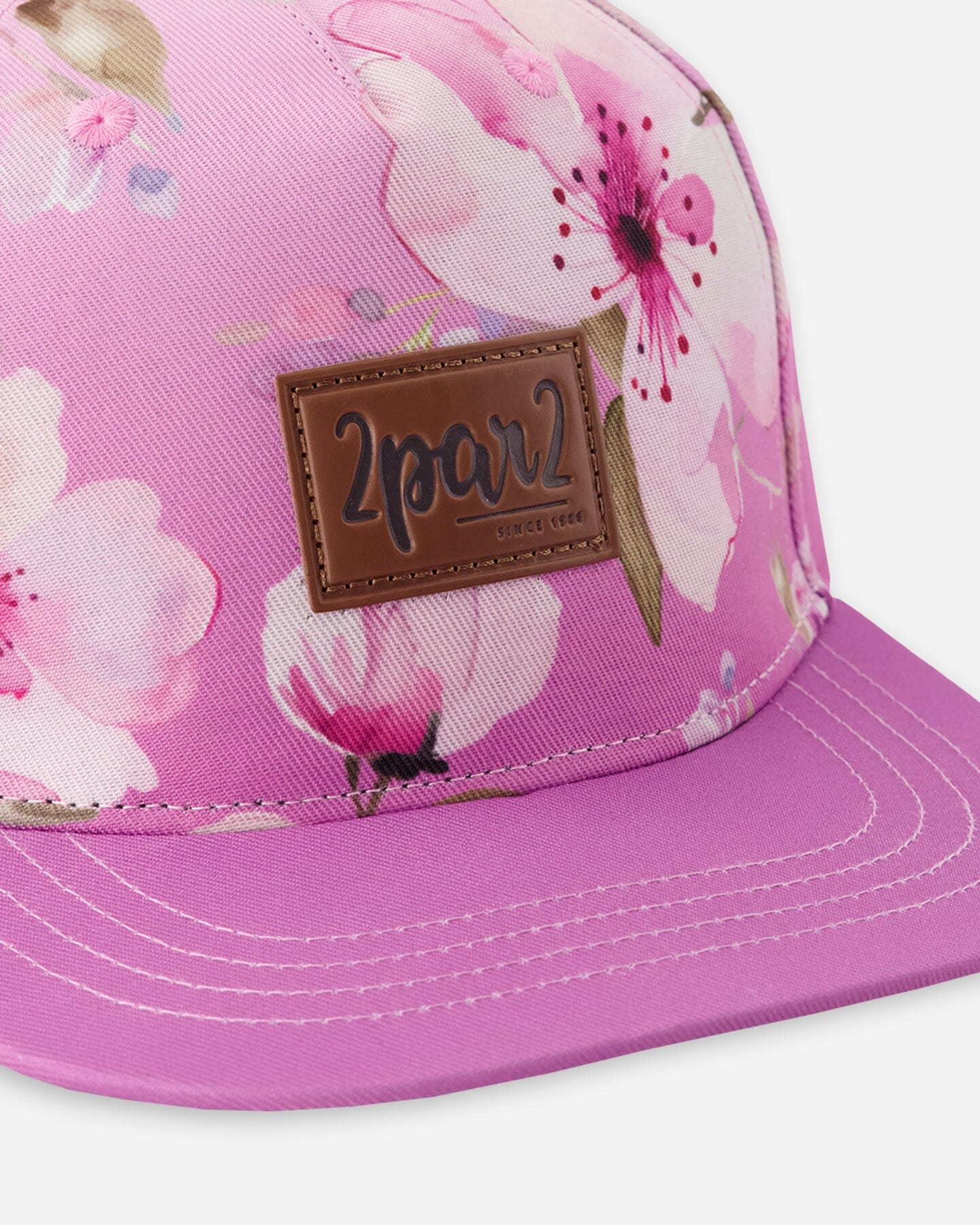 Cap Purple Flower Print