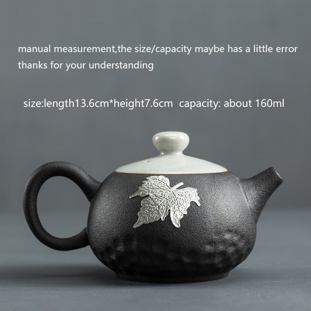 Black Pottery Teapot